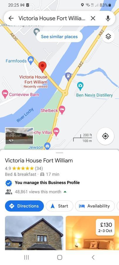 Victoria House Bed And Breakfast Fort William Bagian luar foto
